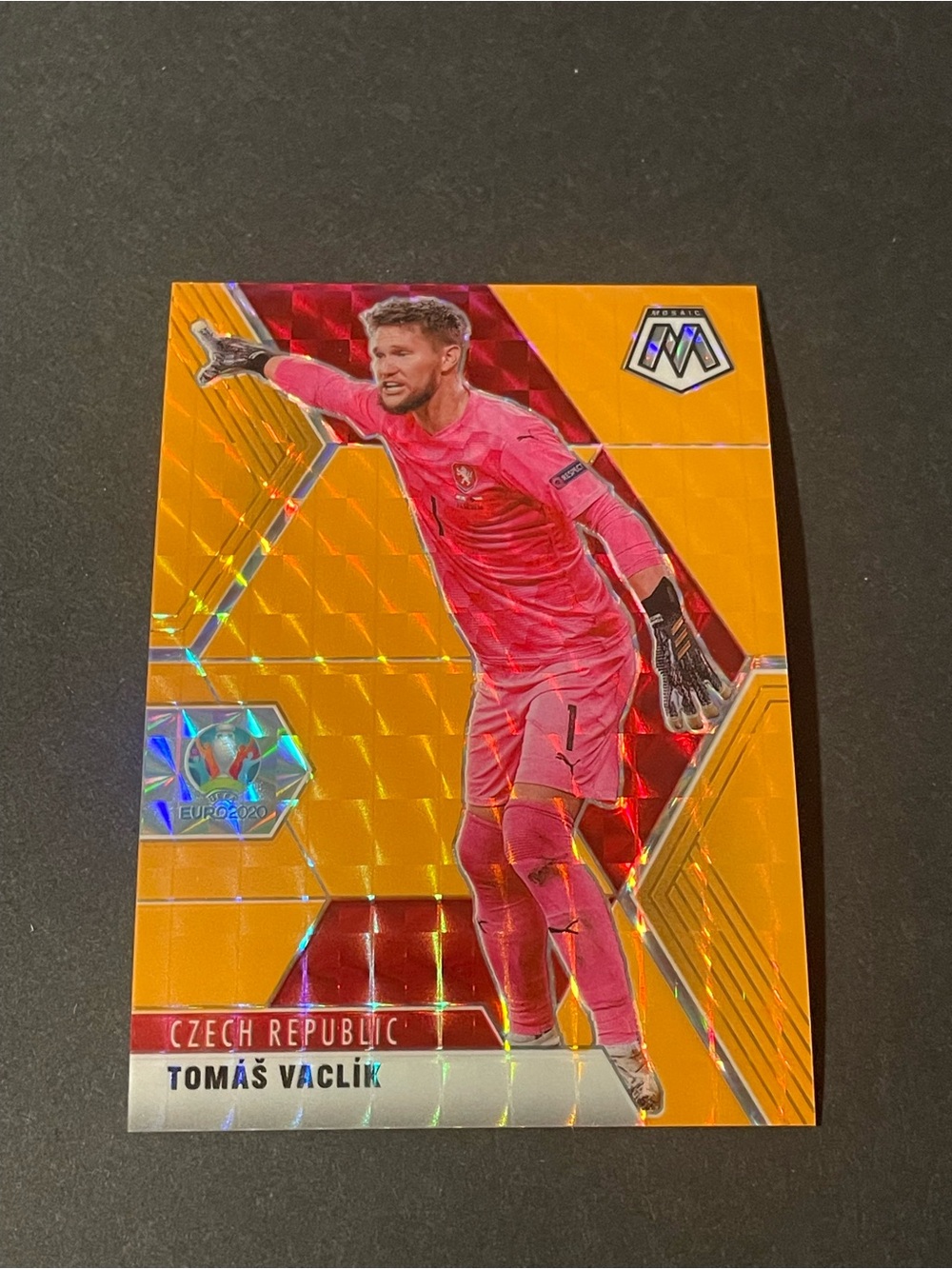 2021 Panini Mosaic EURO Tomas Vaclik Orange 03/25 #26 Czech Republic Card